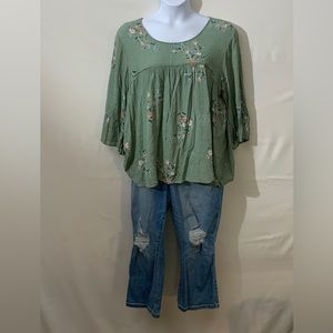 Womens Torrid Crop Bombshell skinny jeans size 24 distressed